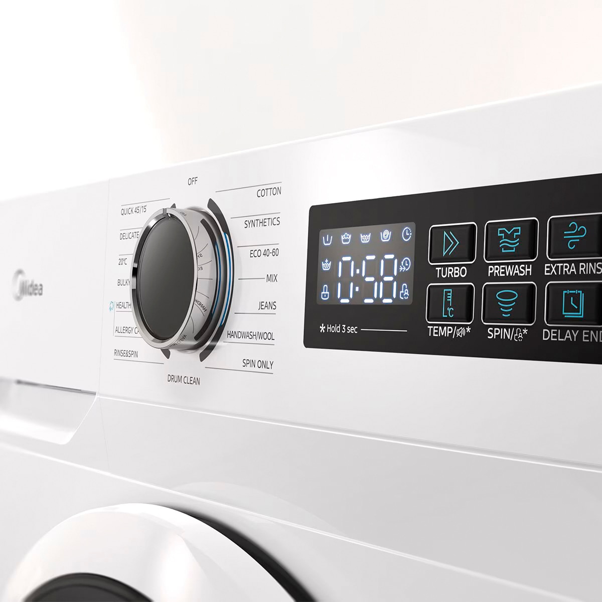 Lavadora Midea 10 Kg/1.400 rpm Power Mix - MF110W100BA10/W-ES Blanco-13