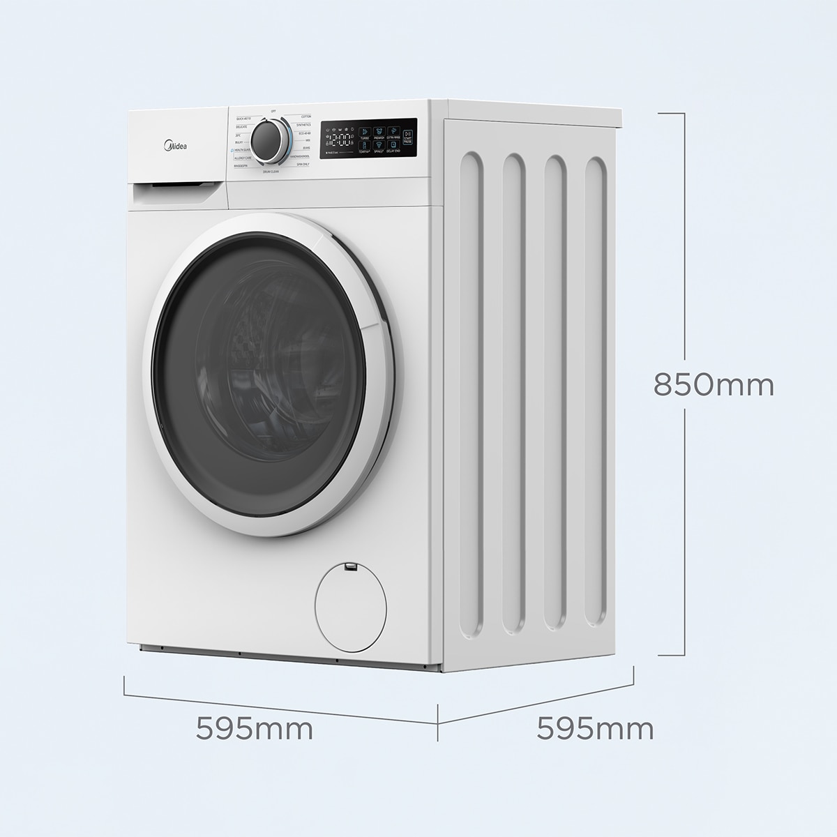 Lavadora Midea 8 Kg/1.400 rpm Power Mix - MF110W80BA10/W-ES Blanco-3