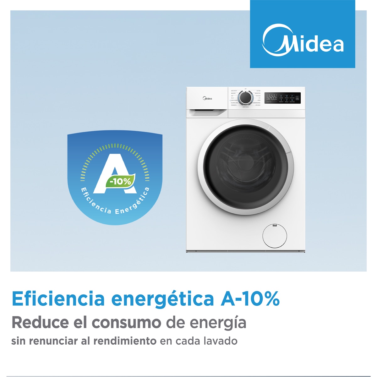 Lavadora Midea 8 Kg/1.400 rpm Power Mix - MF110W80BA10/W-ES Blanco-8