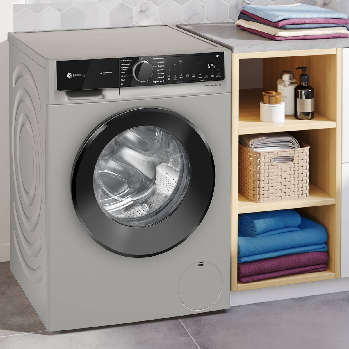 Lavadora Balay 10 kg / 1.400 rpm - 3TS3104XH Acero mate-10