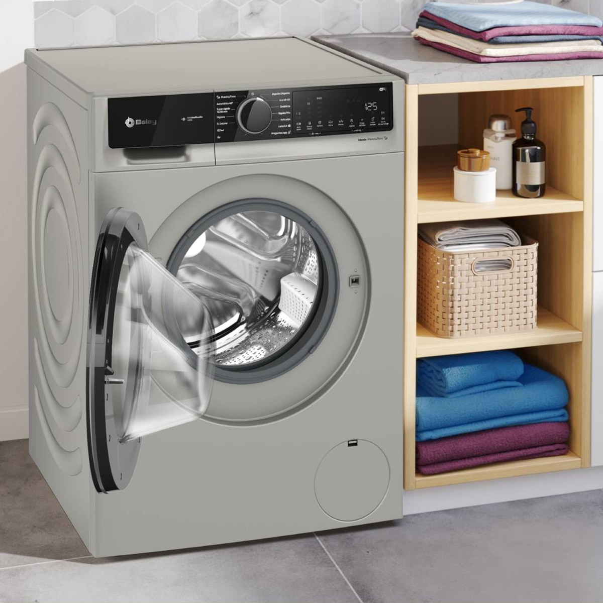 Lavadora Balay 10 kg / 1.400 rpm - 3TS3104XH Acero mate-11