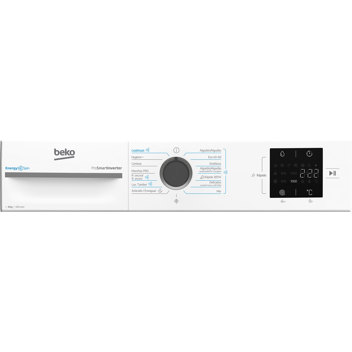 Lavadora Beko 8 Kg / 1.200 rmp - VBM3WFT38213WA Blanco-10