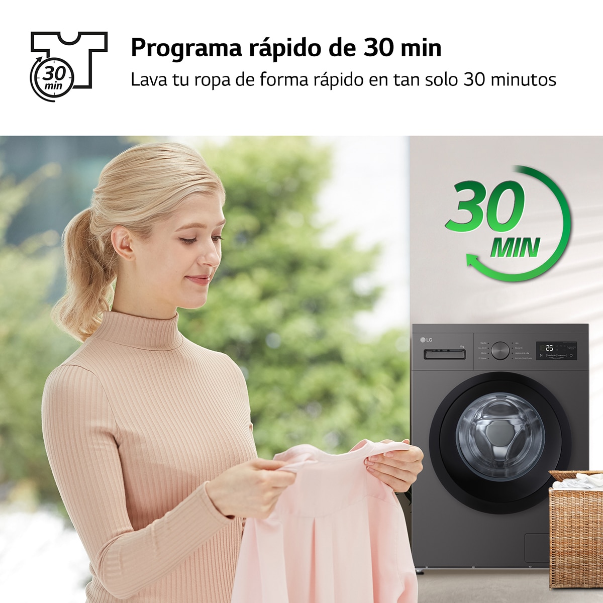 Lavadora LG  8kg / 1.400rpm - F4A10S8NDK Silver-3