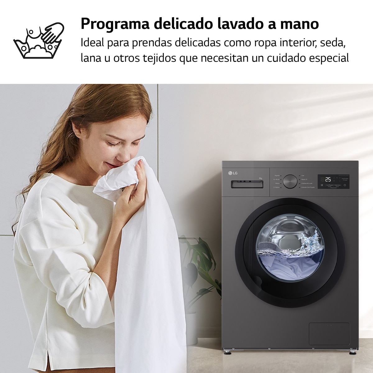 Lavadora LG  8kg / 1.400rpm - F4A10S8NDK Silver-4