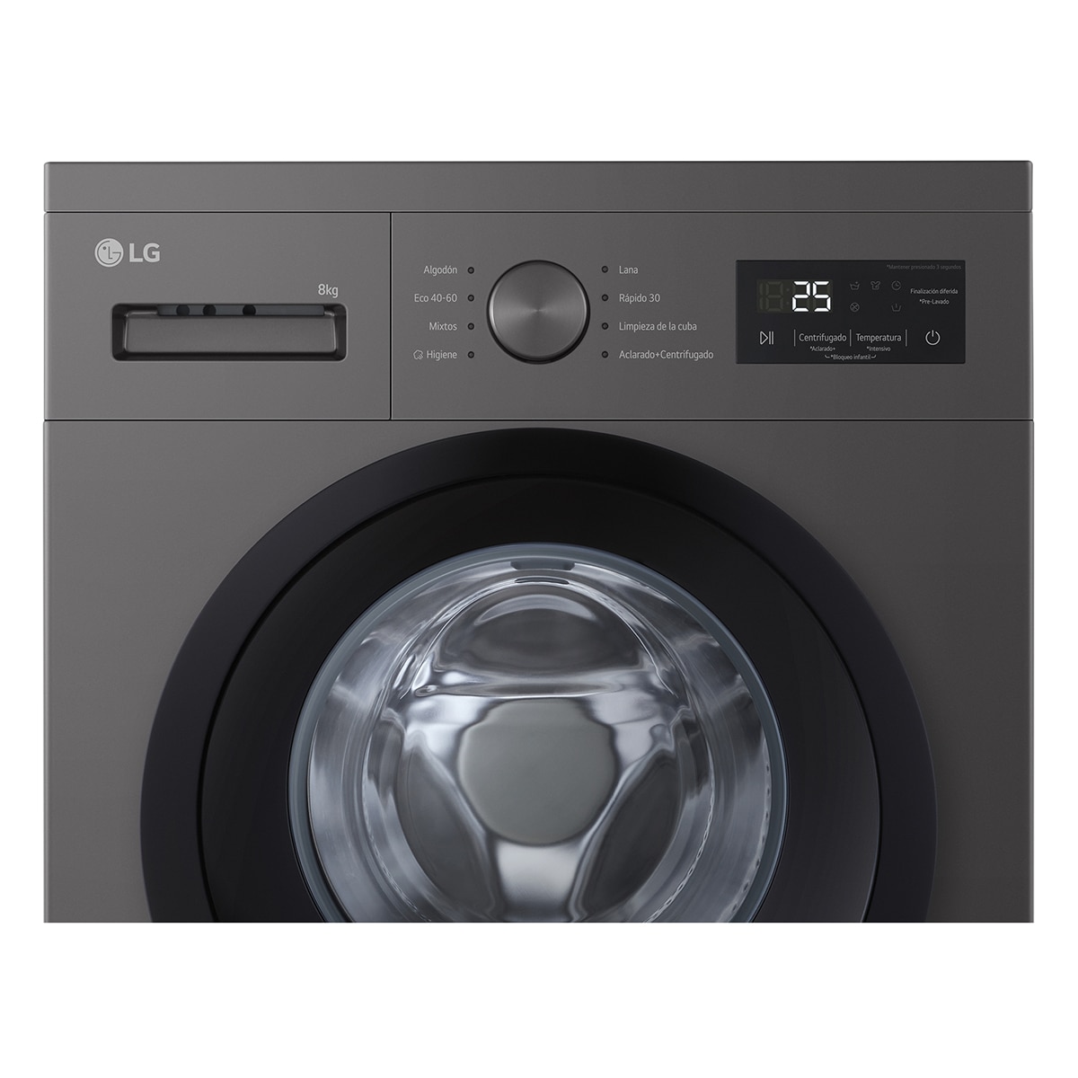 Lavadora LG  8kg / 1.400rpm - F4A10S8NDK Silver-6