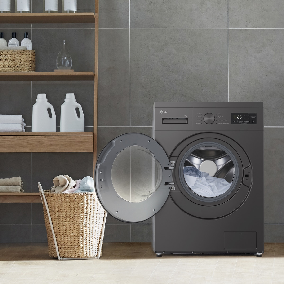 Lavadora LG  8kg / 1.400rpm - F4A10S8NDK Silver-10