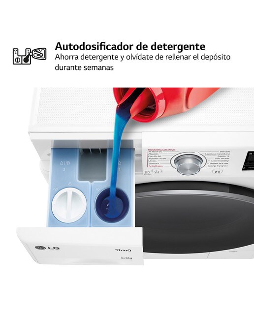 Lavadora secadora LG 9 kg / 1.400 rpm - F4DR5509A1W - Blanco Blanco-11
