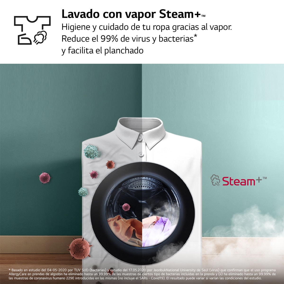 Lavadora secadora LG 8 kg / 1.400 rpm  - W4X1085NWH Blanco-6