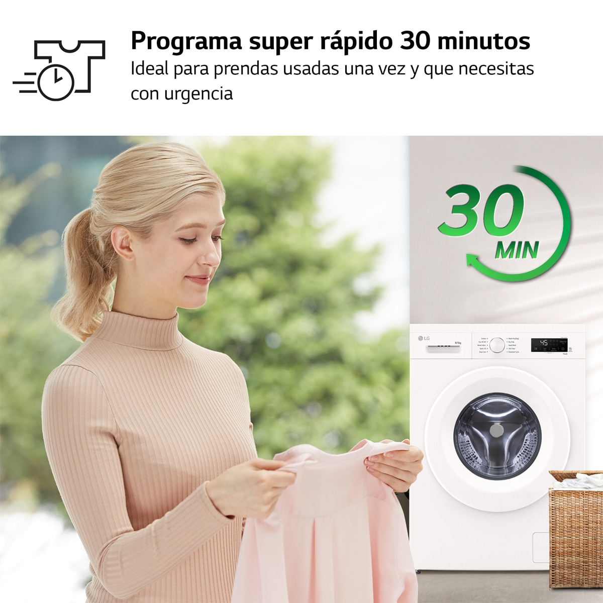 Lavadora secadora LG 8 kg / 1.400 rpm  - W4X1085NWH Blanco-7