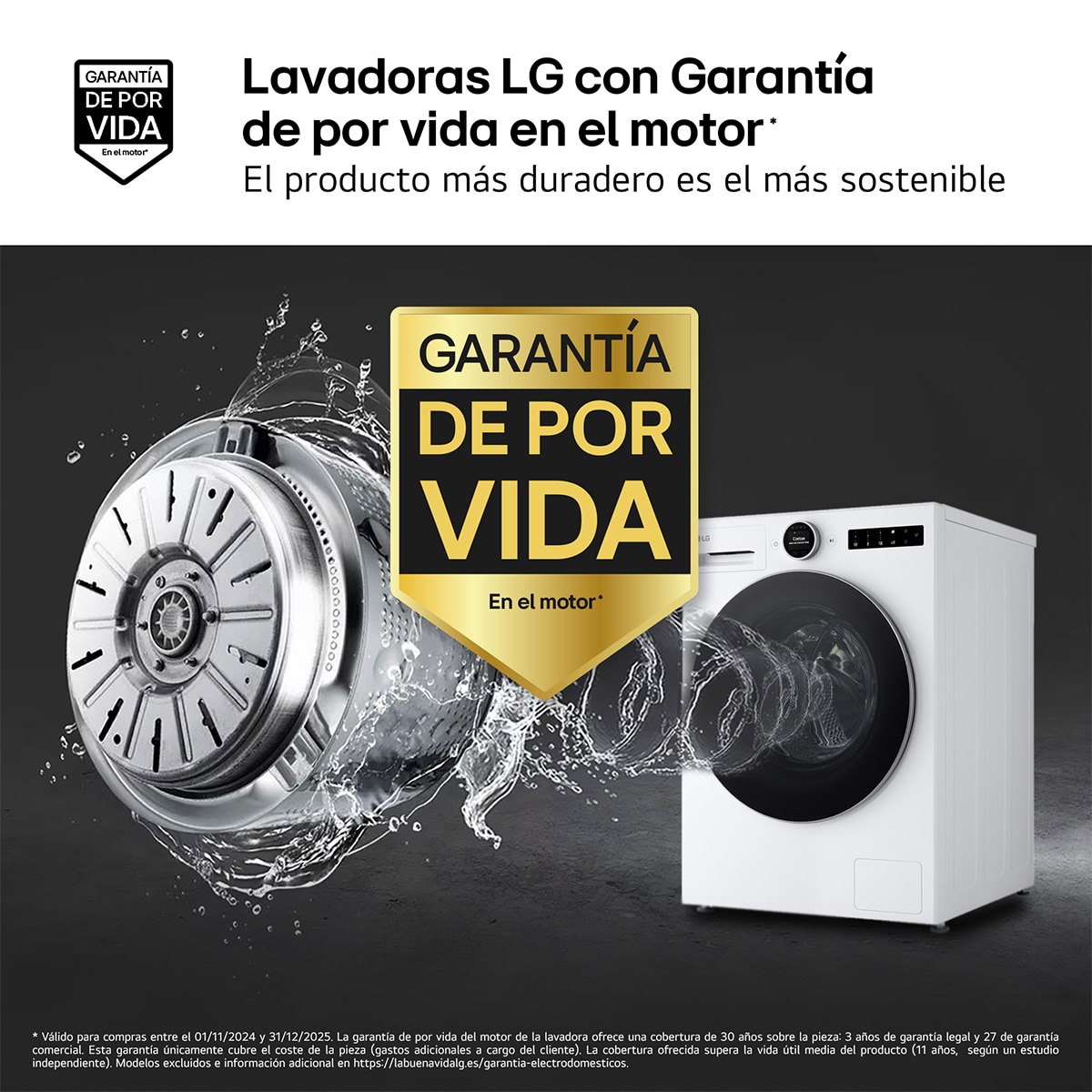 Lavadora LG, Inteligente, AI Direct Drive, TurboWash 360º, Autodosificación 13kg / 1.400rpm, Serie 700 - F4X7513TWS Blanco-5