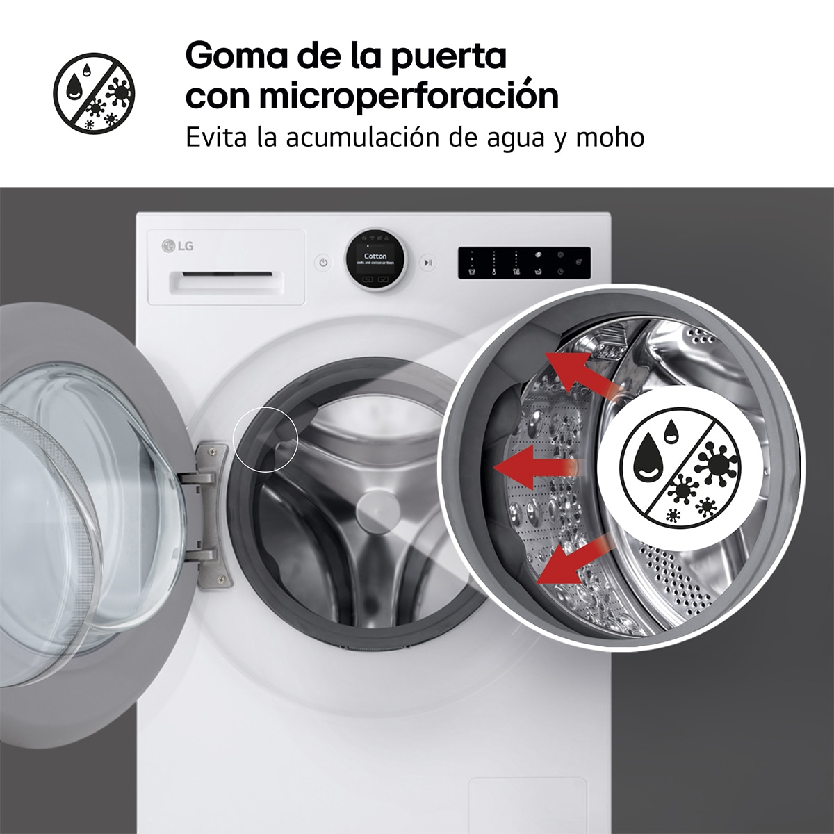Lavadora LG, Inteligente, AI Direct Drive, TurboWash 360º, Autodosificación 13kg / 1.400rpm, Serie 700 - F4X7513TWS Blanco-12
