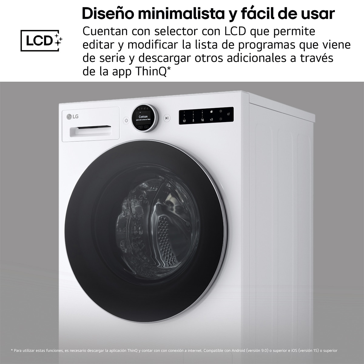 Lavadora LG, Inteligente, AI Direct Drive, TurboWash 360º, Autodosificación, 9kg / 1.400rpm, Serie 750 - F4X7509TWS Blanco-11