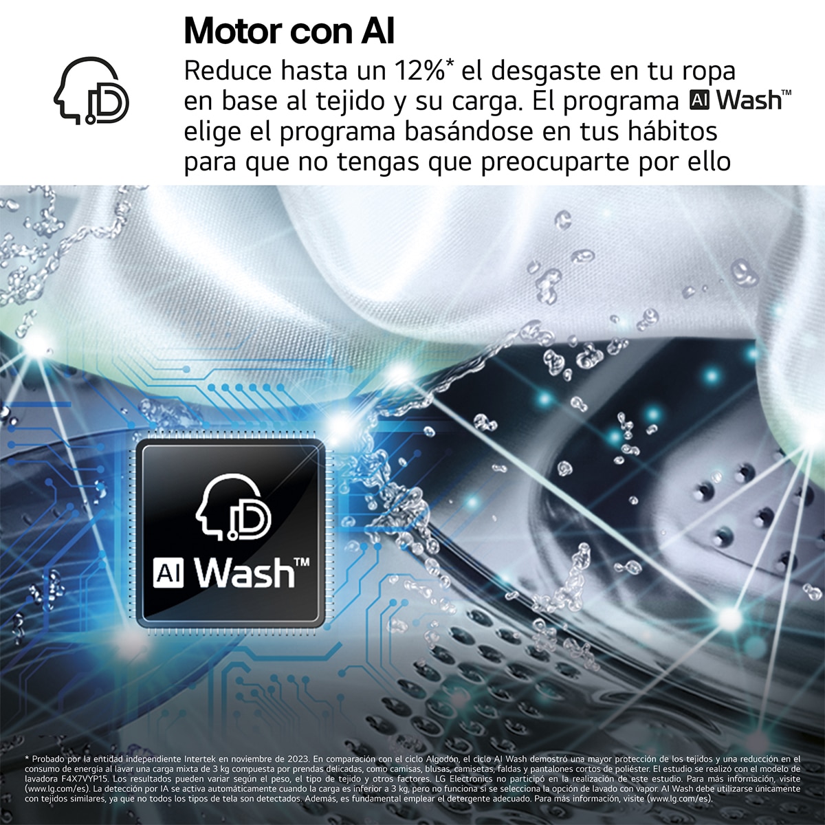 Lavadora LG, Inteligente, AI Direct Drive, TurboWash 360º, 9kg / 1.400rpm, Serie 700 - F4X7009TBB Negro mate-8