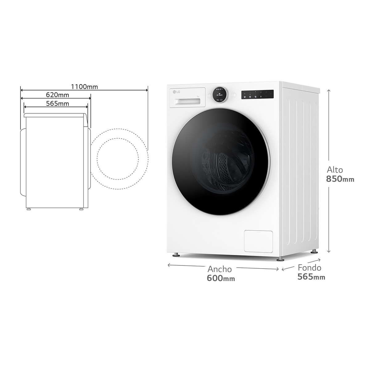 Thumbnail 1 de LG F4X7009TWS lavadora inteligente 9kg 1.400rpm