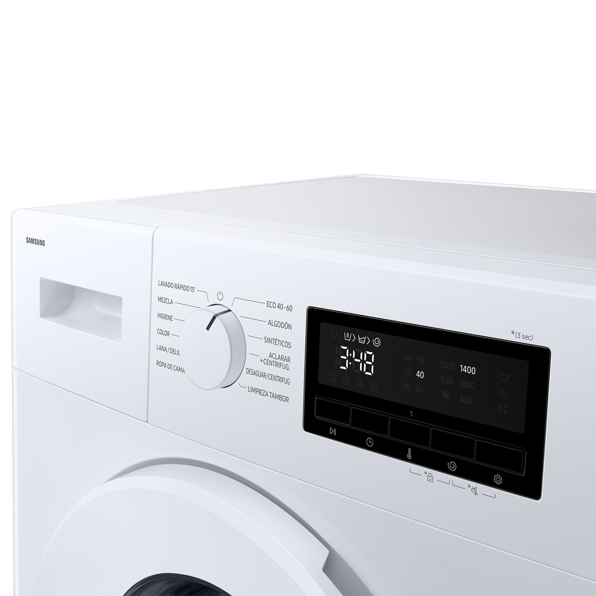 Lavadora Samsung 9Kg / 1.400 rpm Motor Digital Inverter - WW90FG3M05TWEC Blanco-7