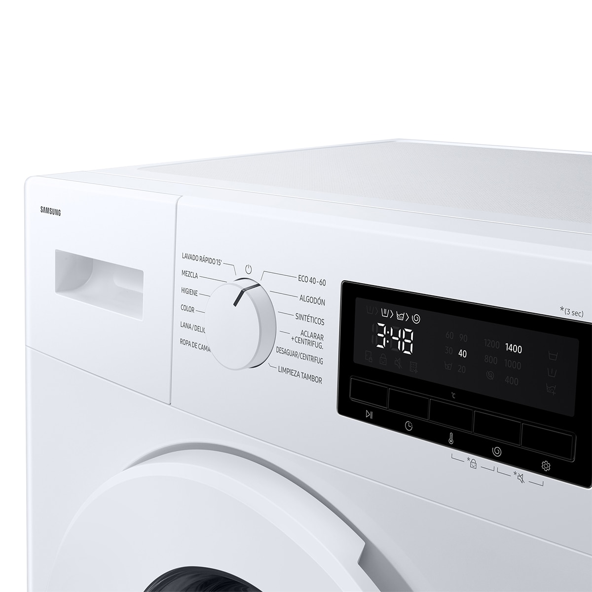 Lavadora Samsung 9Kg / 1.400 rpm Motor Digital Inverter - WW90FG3M05TWEC - Blanco Blanco-11