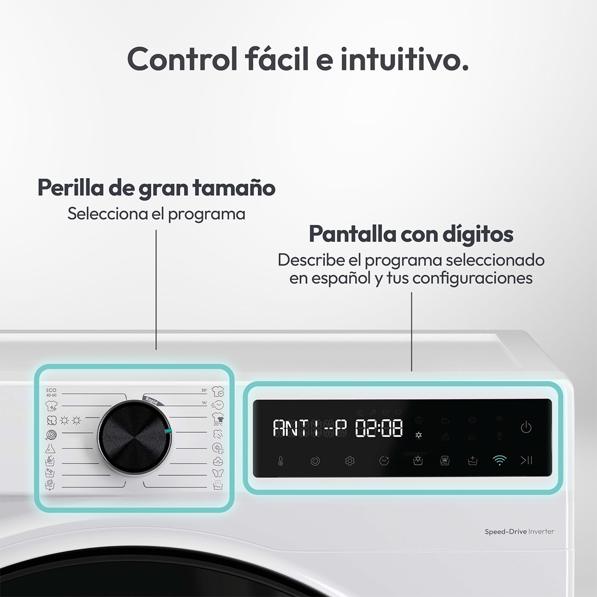 Lavadora secadora Candy Prowash 12 kg/ 1.400 rpm Motor inverter -BWR 4128BL8-S Blanco-9