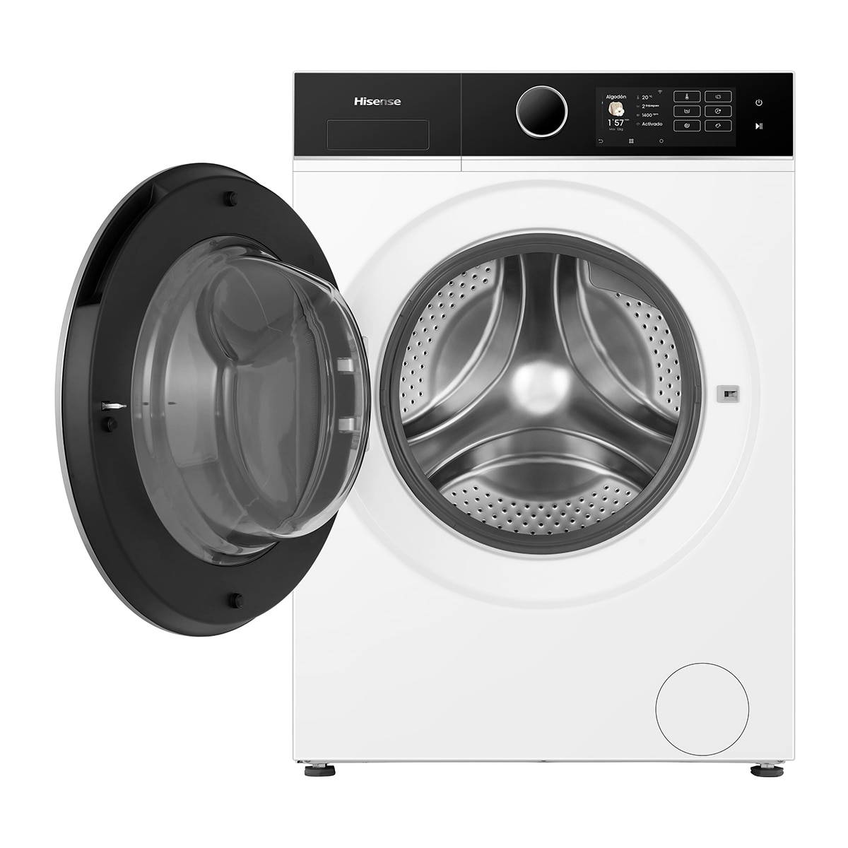 Lavadora Hisense 12 Kg/1.400 rpm, Función vapor - WF5i1245BWR Blanco-12