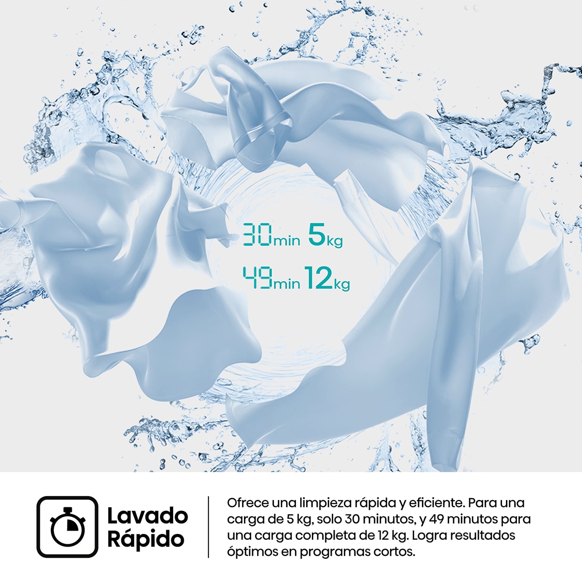 Lavadora Hisense 10,5 Kg/1.400 rpm, Función vapor - WF5i1045BWQ Blanco-9