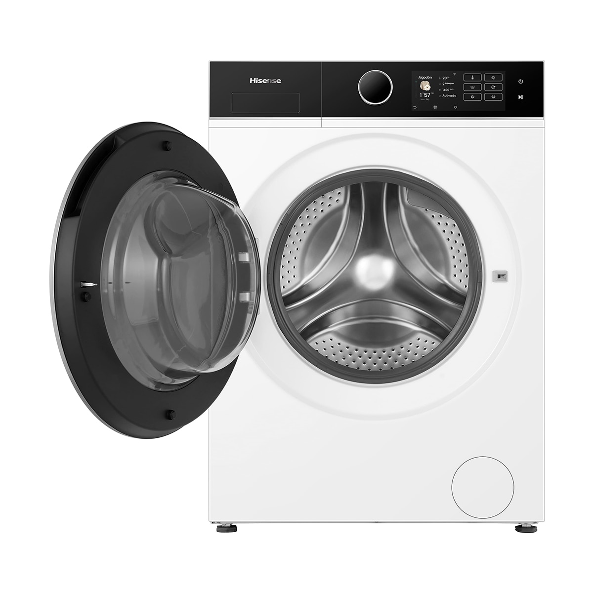 Lavadora Hisense 9 kg/1.400 rpm, Función Vapor - WF5i9043BWFS - Blanco Blanco-12