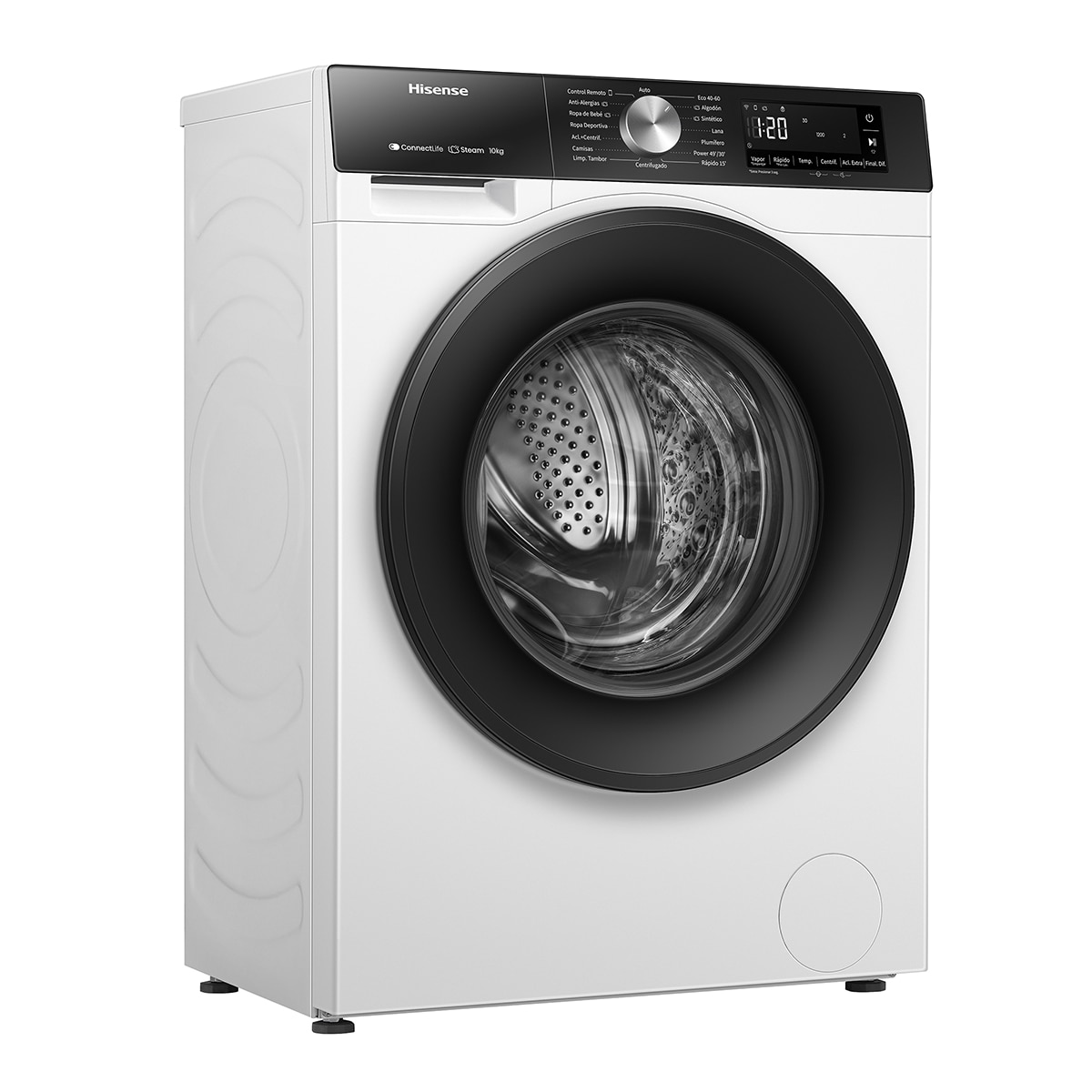Lavadora Hisense 10 Kg/1.400 rpm, Función Vapor - WF3S1043BW1 Blanco-13