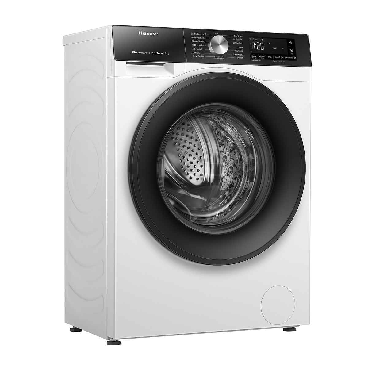 Lavadora Hisense 9 Kg/1.400 rpm, Función Vapor - WF3S9043BW1 Blanco-13
