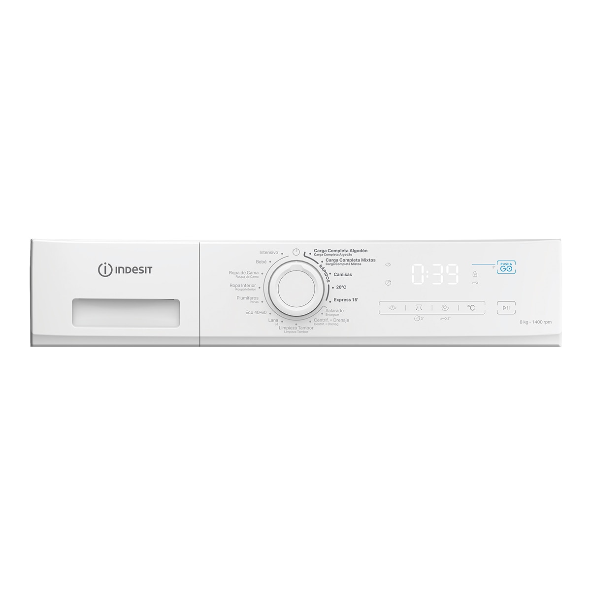Lavadora Indesit 8 kg / 1.400 rpm - IMA 864 MY TIME SPT Blanco-9