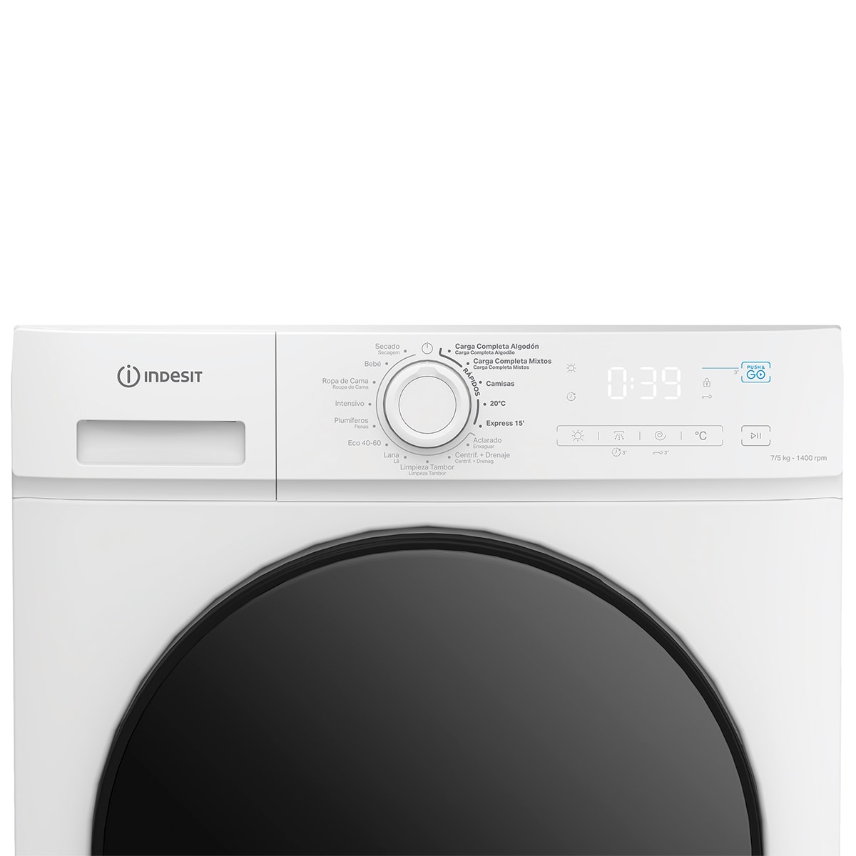 Lavadora secadora Indesit 7 kg / 1.400 rpm - IDMA 75624 MY TIME SPT Blanco-9