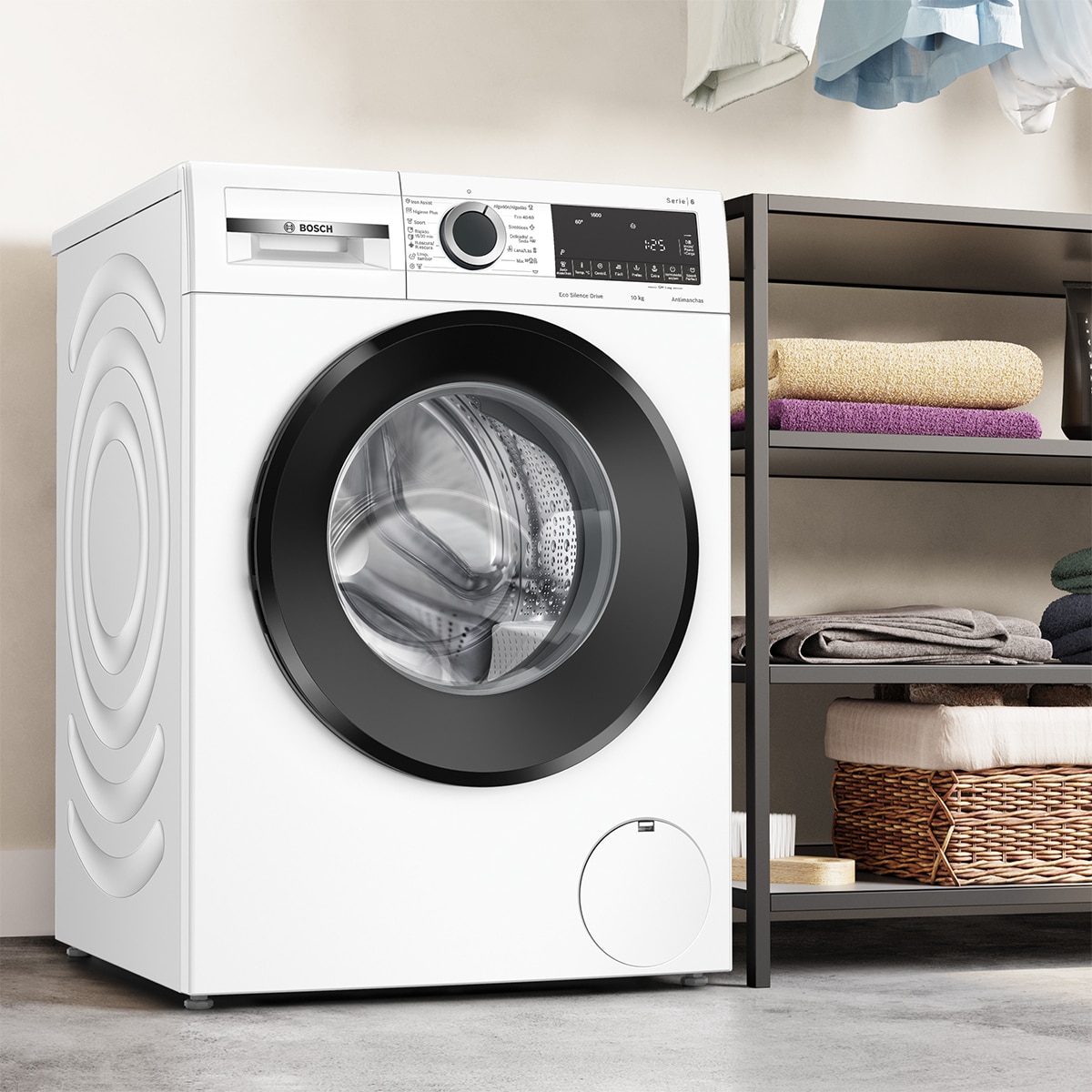 Lavadora Bosch 10 kg / 1.600 rpm, Iron Assist - WGG256Z1ES Blanco-5
