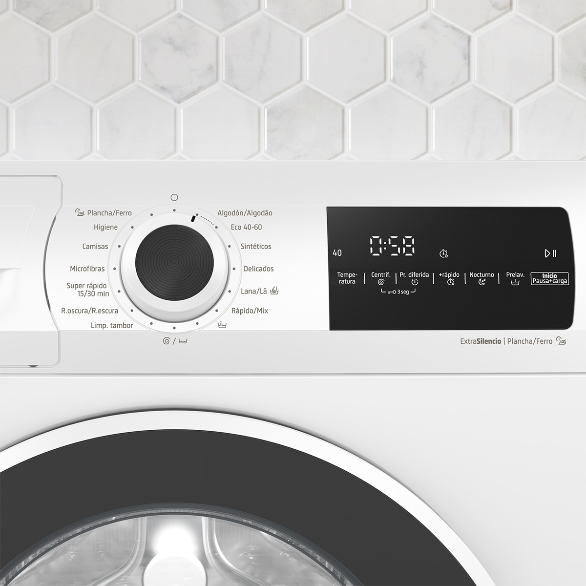 Lavadora Balay 8 Kg / 1.400 rpm, Programa Plancha, ExtraSilencio - 3TS385B Blanco-4