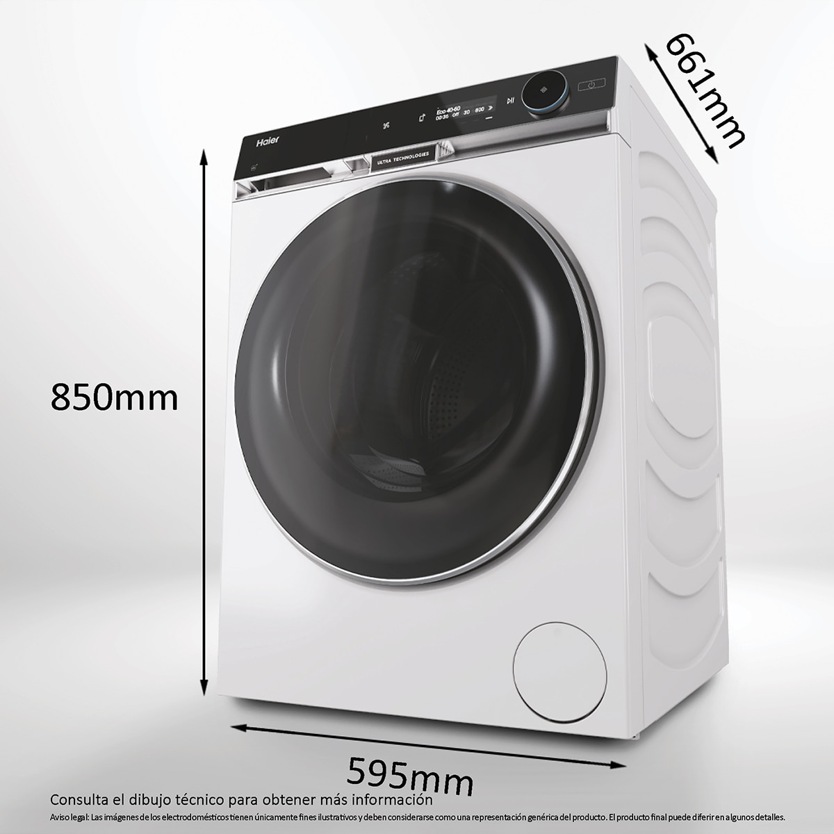 Thumbnail 1 de Haier HWD120BD16397EUS lavadora secadora 12 kg 1600 rpm
