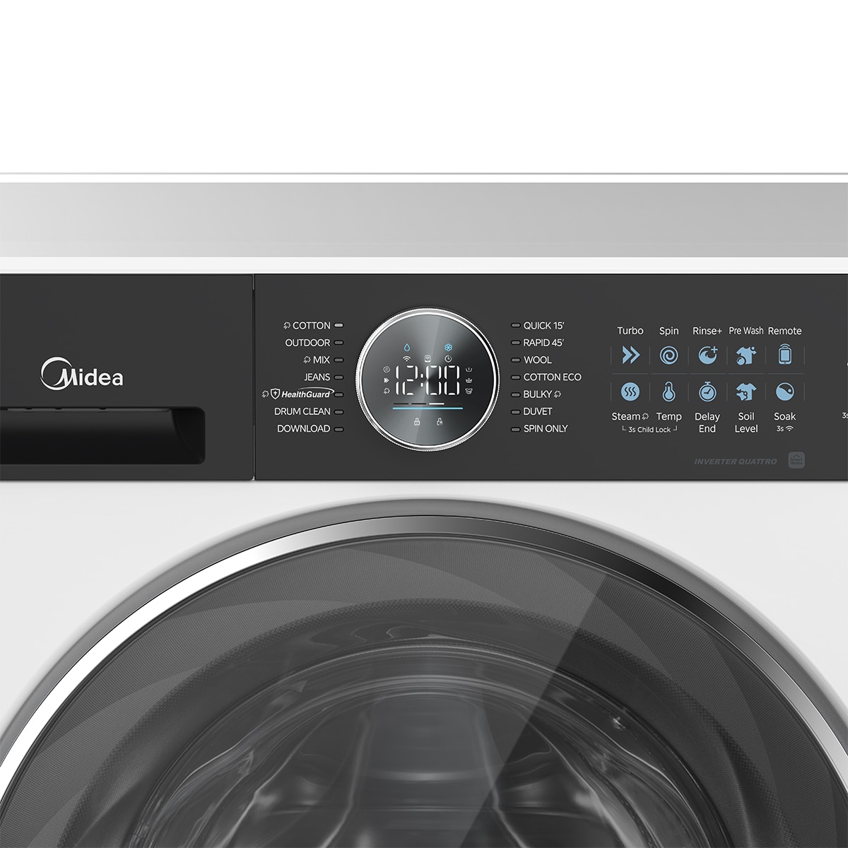 Lavadora Midea 8 Kg / 1.400 rpm, Vapor - MF210W80BA20/W-ES Blanco-7