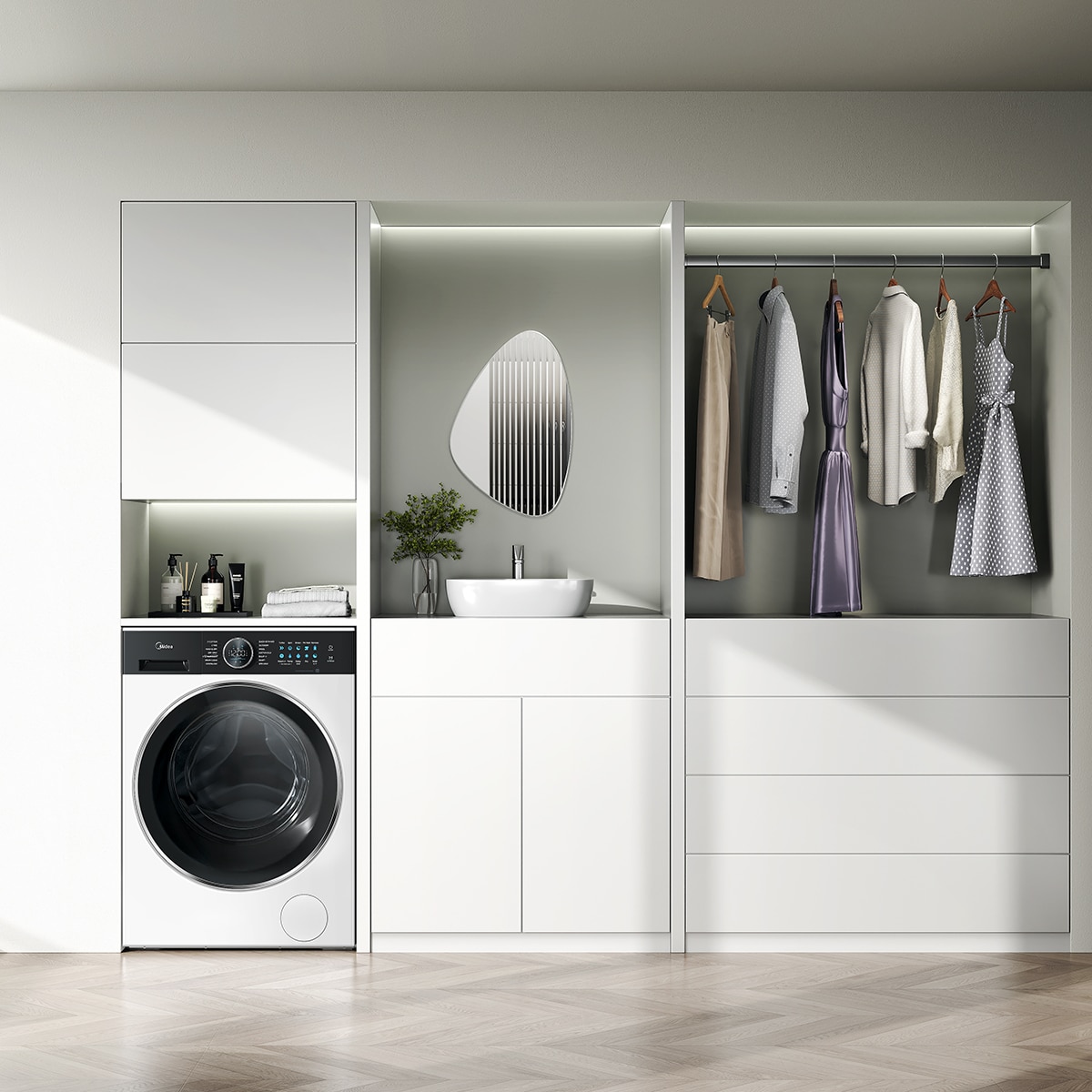 Lavadora Midea 8 Kg / 1.400 rpm, Vapor - MF210W80BA20/W-ES Blanco-8