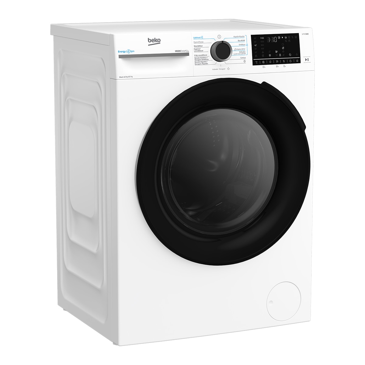 Lavadora Secadora Beko 8 Kg / 1400 rpm, EnergySpin - BM5DFT48437WB Blanco - Negro-2