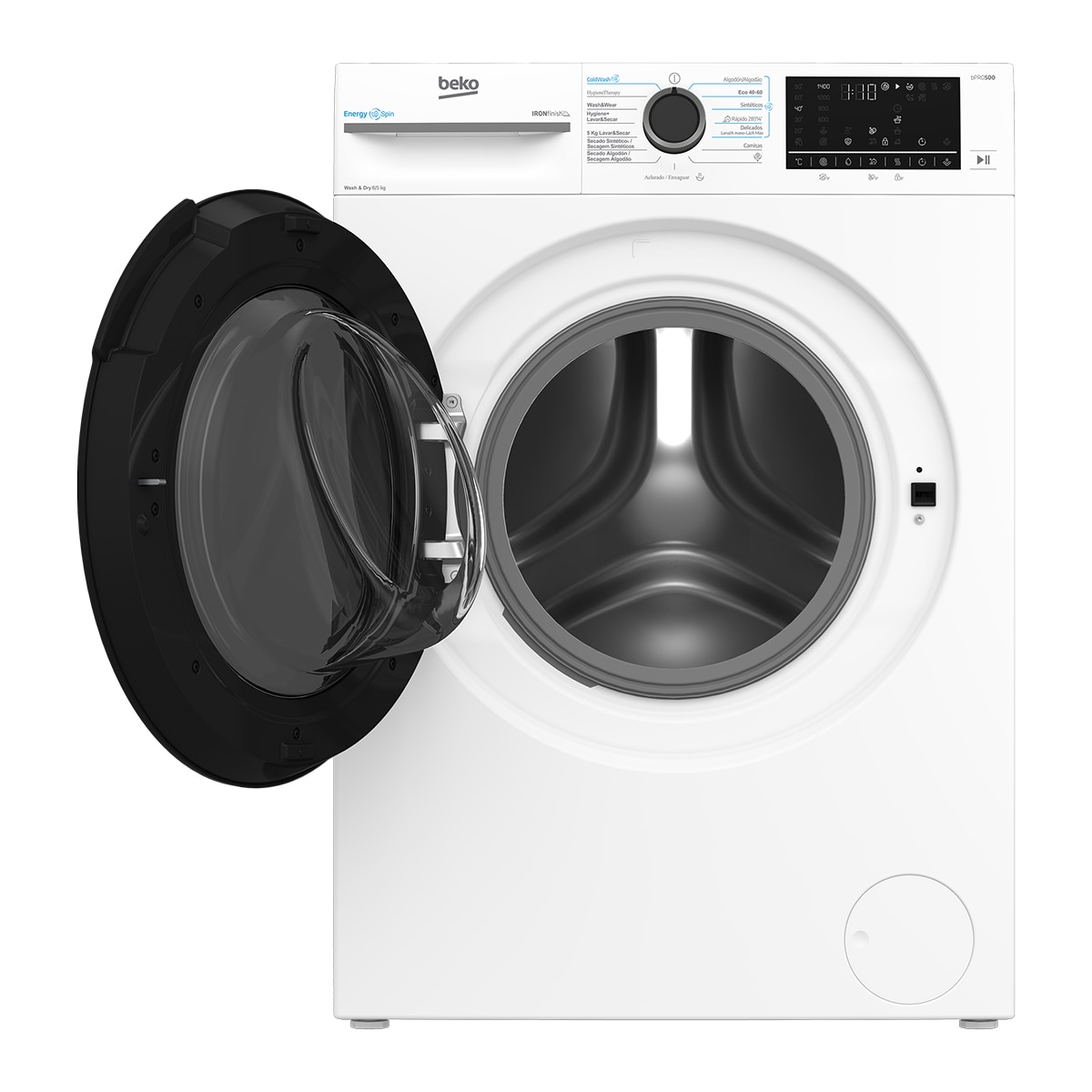 Lavadora Secadora Beko 8 Kg / 1400 rpm, EnergySpin - BM5DFT48437WB Blanco - Negro-3