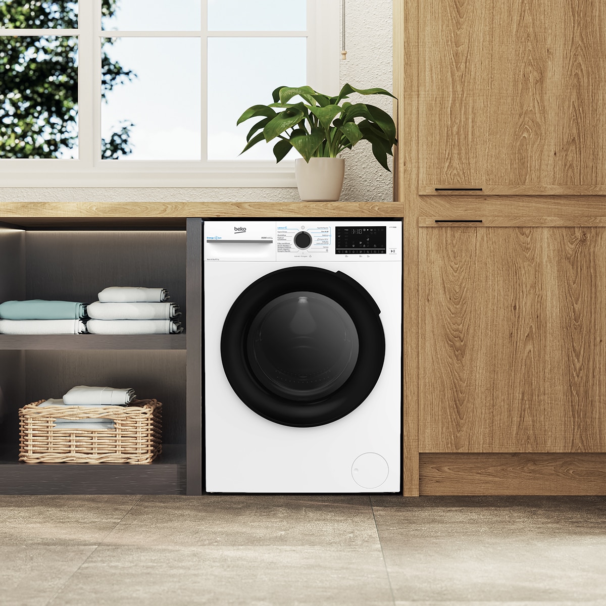 Lavadora Secadora Beko 8 Kg / 1400 rpm, EnergySpin - BM5DFT48437WB Blanco - Negro-8