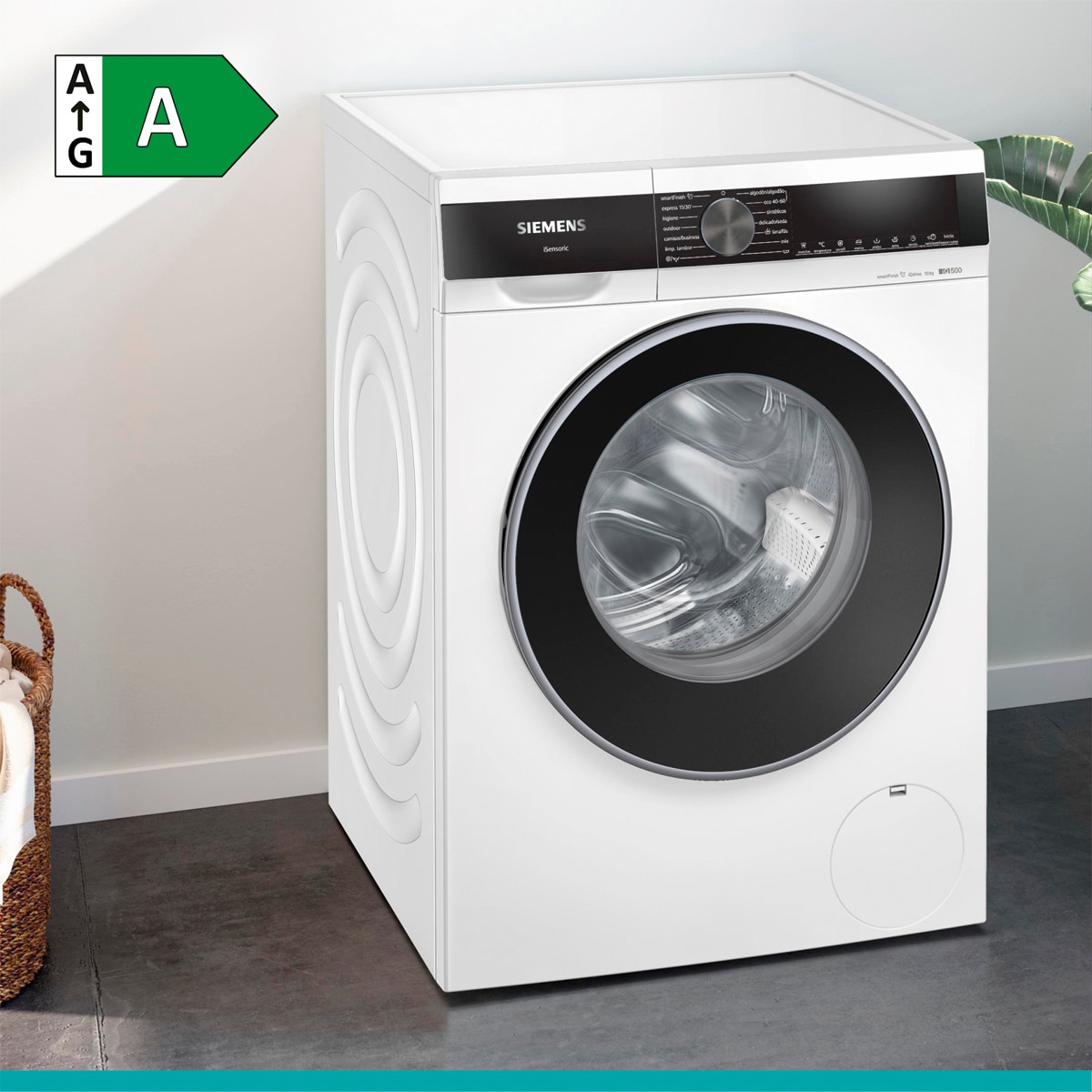 Lavadora Siemens iQ500 10 kg/1.600 rpm, SmartFinish, AntiManchas - WG56G2Z1ES Blanco-4