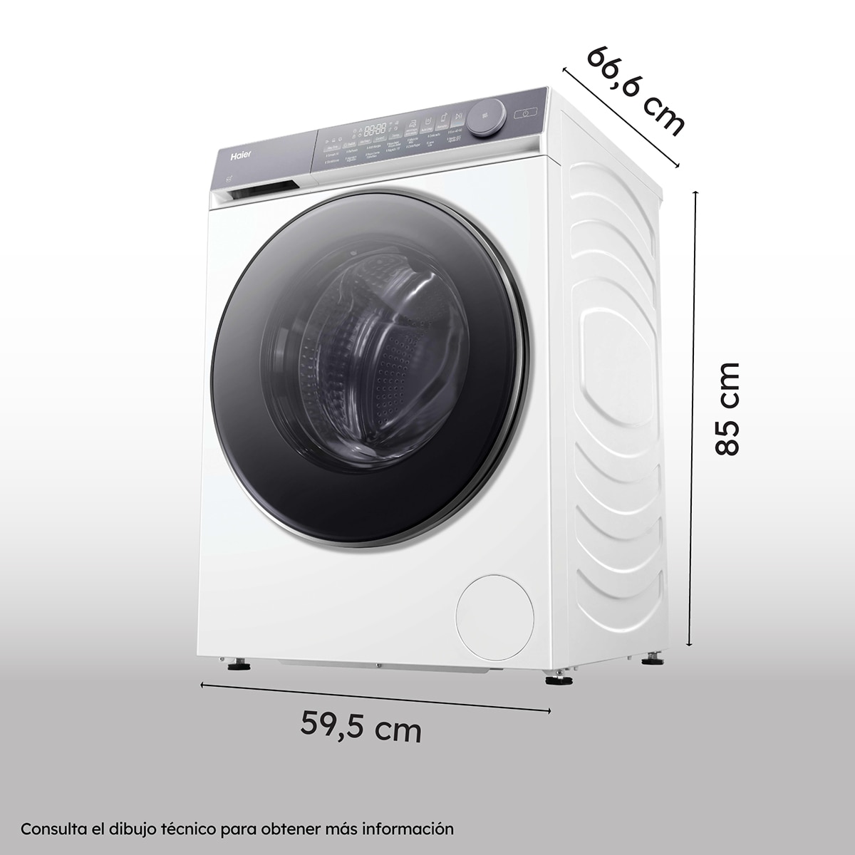 Lavadora Haier 12kg /1400 rpm, Motor Direct Motion, X7 Series - HW120-B14367U-IB Blanco-2