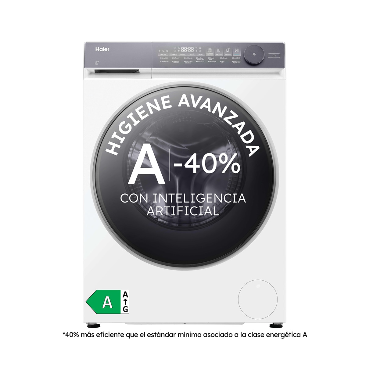 Lavadora Haier 12kg /1400 rpm, Motor Direct Motion, X7 Series - HW120-B14367U-IB Blanco-10