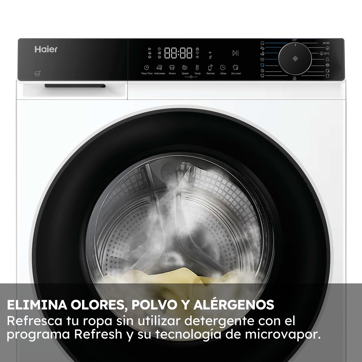 Lavadora secadora Haier 10kg /1600 rpm, Motor Inverter, X5 Series - HWD100-BP16357US Blanco-6