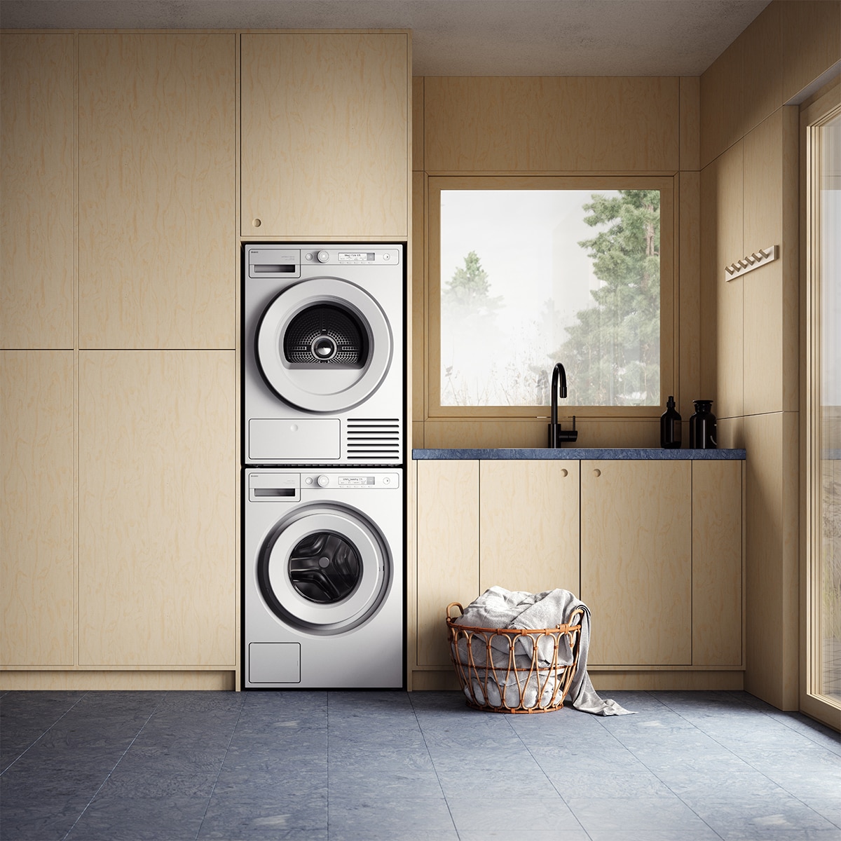 Lavadora Asko 10,5 Kg /1.600 rpm, 4 Amortiguadores, Dosificación Automática - W31056RLW Blanco-6