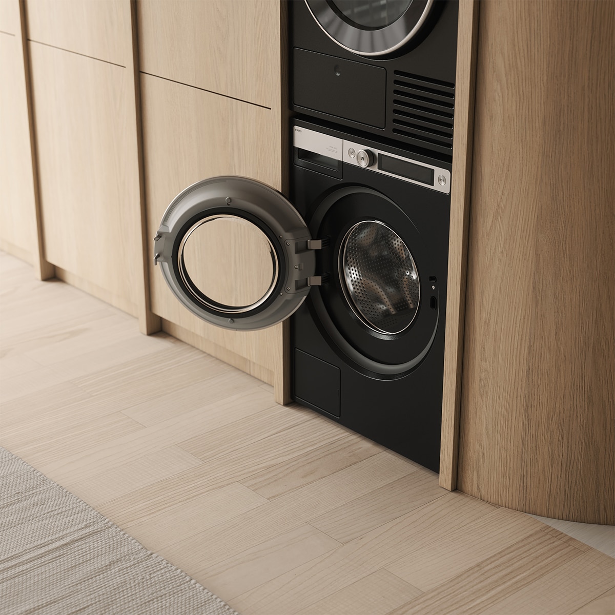 Lavadora Asko 9 Kg / 1.600 rpm, 4 Amortiguadores, Dosificación Automática - W5096RG Negro / Grafito-7
