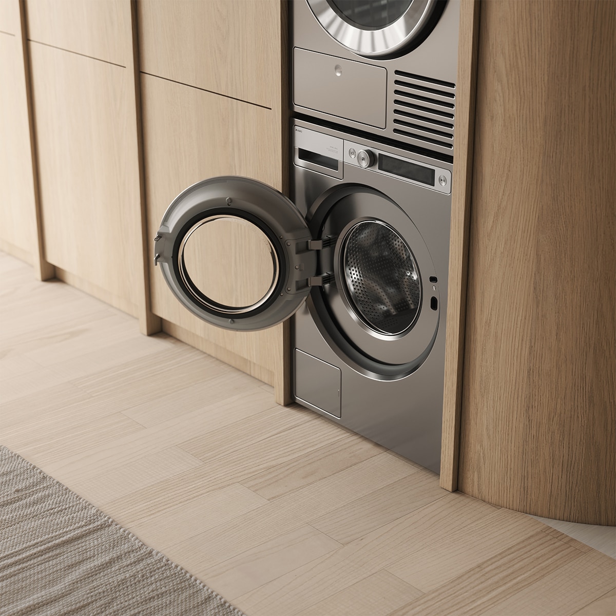 Lavadora Asko 9 Kg / 1.600 rpm, 4 Amortiguadores, Dosificación Automática - W5096RT Titanio-8