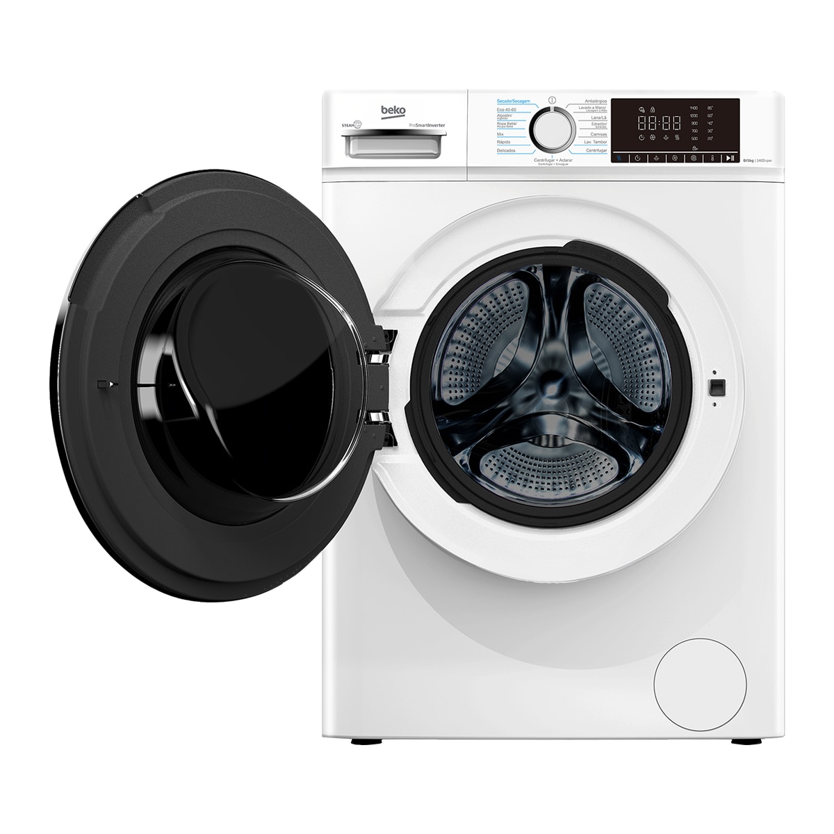 Lavadora secadora Beko 8 Kg / 1400 rpm, función vapor - B1D85364WSPT Blanco-2