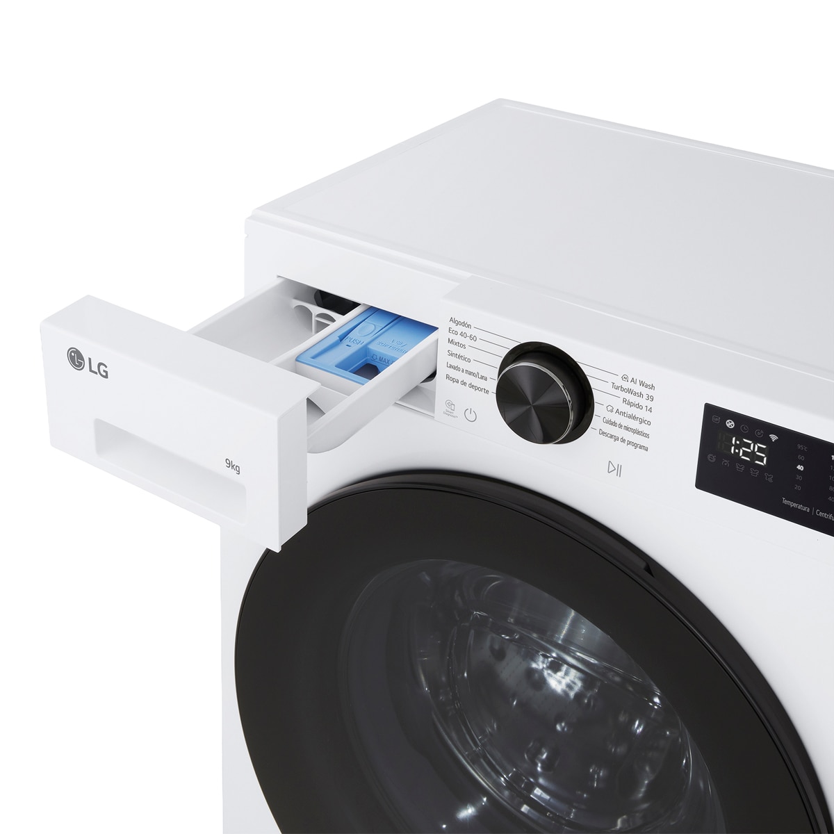 Lavadora Inteligente LG, AI Direct Drive, TurboWash 360º, 9kg /1200rpm, Serie 500 - F2X50S9TLB Blanco-13