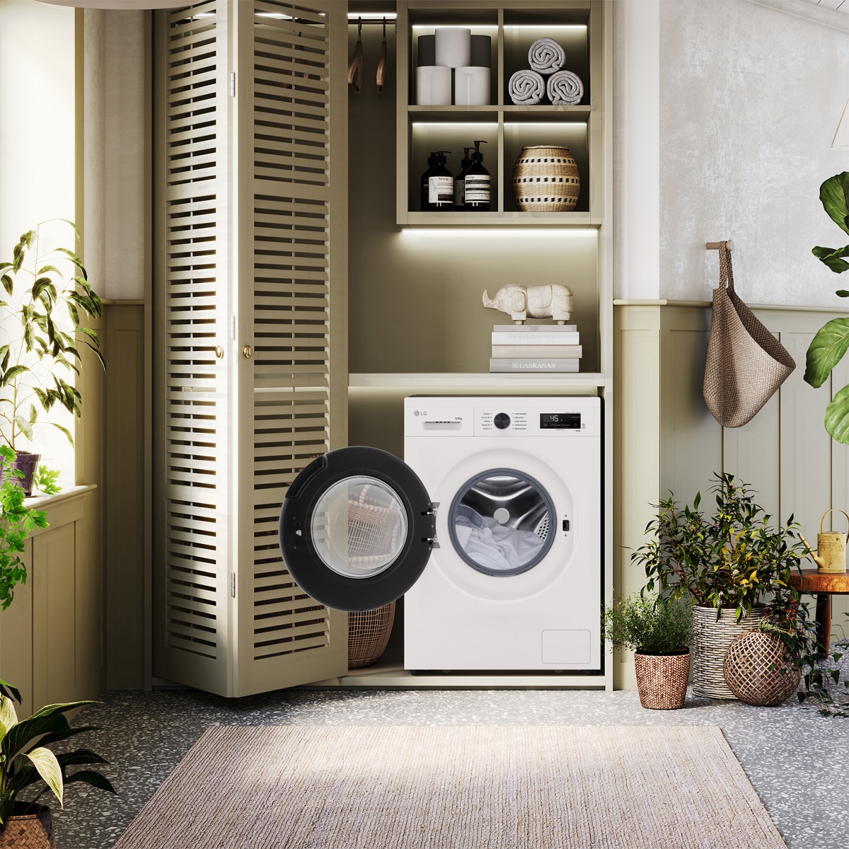 Lavadora secadora LG , 9 Kg lavado,5kg secado / 1400rpm,  InverterDirect Drive, 6 Motion Serie 140 - W4X1095NWK Blanco-11