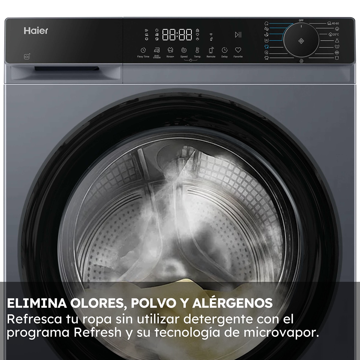 Lavadora Haier 8kg /1400 rpm, Motor Inverter, X 5 - HW80BP14357GTUIB Antracita-8