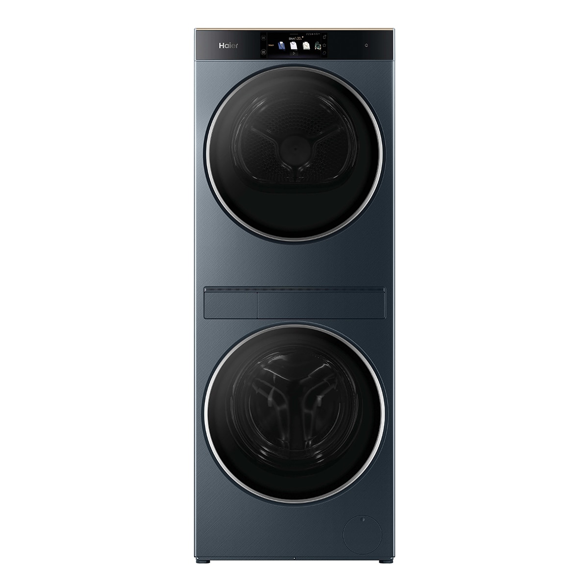 Haier – Torre de lavado y secado Haier 10kg/8kg 1400 rpm con IA, Motor Direct Motion y Bomba de Calor, Couture Care – CLC108-GNU1-S.