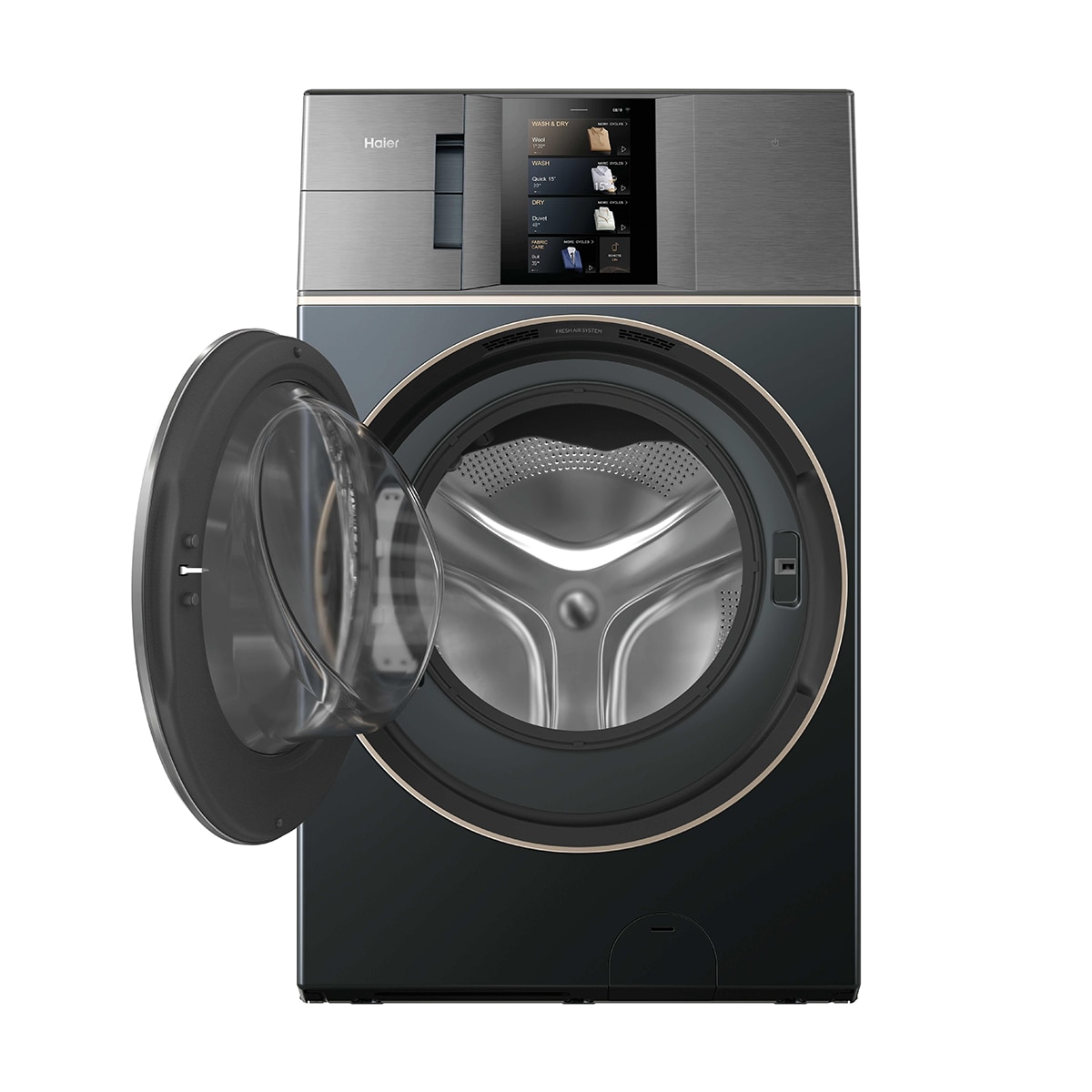 Lavadora secadora Haier 18kg /1200 rpm, Motor Direct Motion y Bomba de Calor, Couture Care  - HWD180BD12LGNU-S Antracita-4