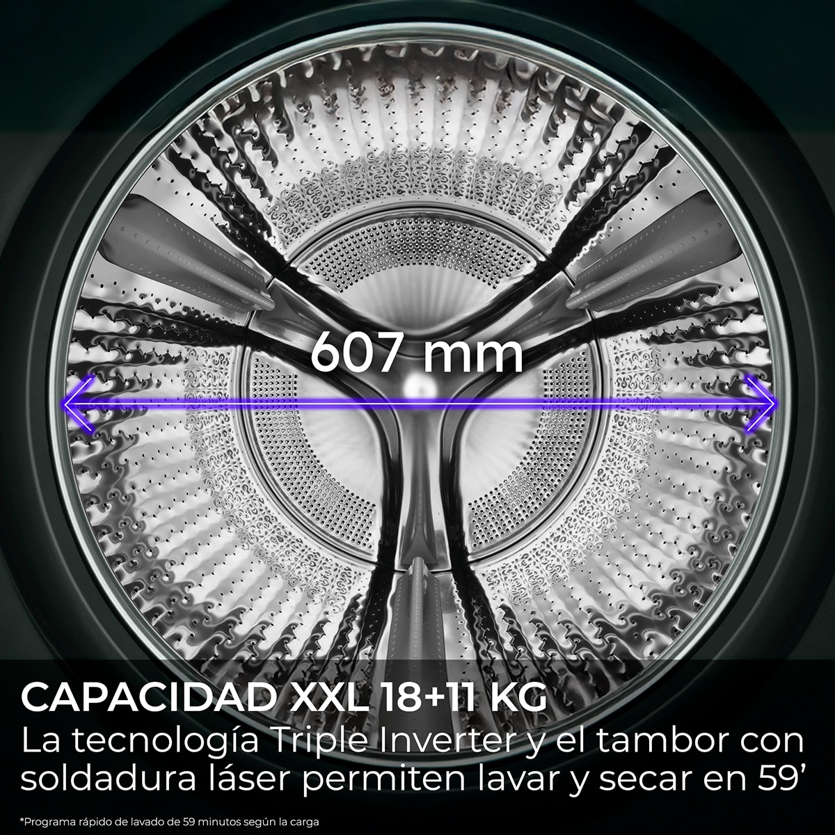 Lavadora secadora Haier 18kg /1200 rpm, Motor Direct Motion y Bomba de Calor, Couture Care  - HWD180BD12LGNU-S Antracita-7
